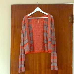 Free People cardigan M beige/orange